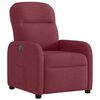 vidaXL Fauteuil inclinable &eacute;lectrique Rouge bordeaux Tissu