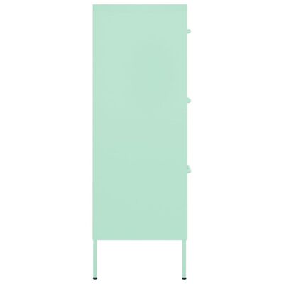 vidaXL Armoire à tiroirs Vert menthe 80x35x101,5 cm Acier