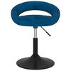 vidaXL Chaises pivotantes &agrave; manger lot de 2 Bleu Velours