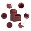 vidaXL Fauteuil inclinable électrique Rouge bordeaux Similicuir