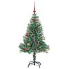 vidaXL Arbre de No&euml;l artificiel floconn&eacute; de neige avec lumi&egrave;re LED