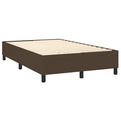 vidaXL Sommier à lattes de lit avec matelas Marron foncé 120x200 cm