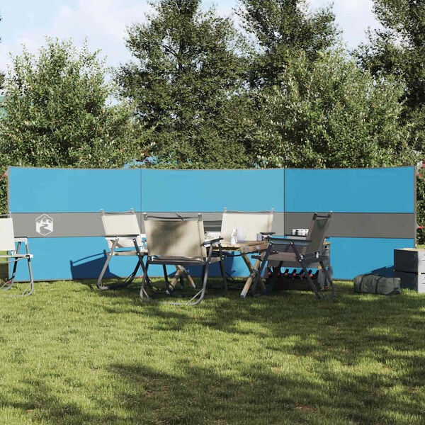 vidaXL Brise-vent de camping bleu 490x123 cm imperméable