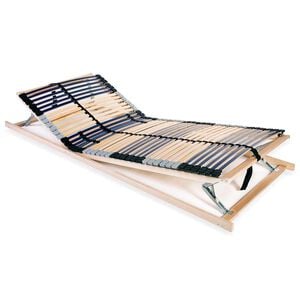 vidaXL Sommier &agrave; lattes sans matelas avec 42 lattes 7 zones 70x200 cm
