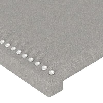 vidaXL Tête de lit à LED Gris clair 93x16x78/88 cm Tissu