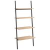 vidaXL &Eacute;tag&egrave;re inclin&eacute;e &agrave; 4 niveaux Marron clair et noir 64x34x150,5cm