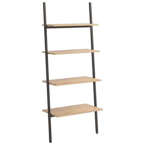 vidaXL &Eacute;tag&egrave;re inclin&eacute;e &agrave; 4 niveaux Marron clair et noir 64x34x150,5cm