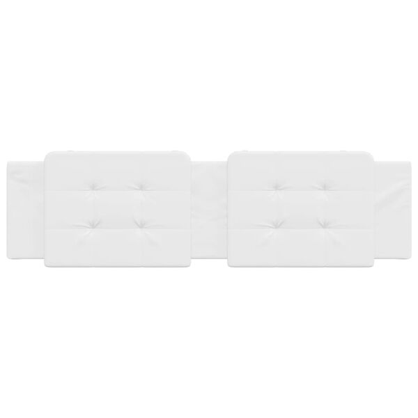 vidaXL Coussin de t&ecirc;te de lit Zadar blanc 183 cm similicuir