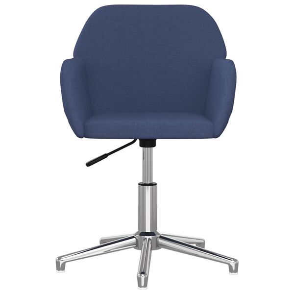 vidaXL Chaise pivotante de bureau Bleu Tissu