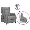 vidaXL Fauteuil de massage Gris Similicuir