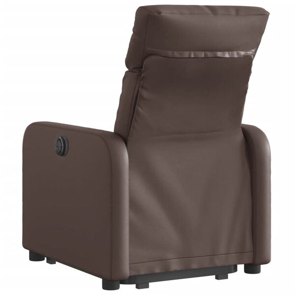 vidaXL Fauteuil inclinable &eacute;lectrique marron similicuir