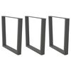 vidaXL Pieds de table &agrave; manger en forme de V 3 pi&egrave;ces Anthracite 90 x (72-73,3) cm Acier