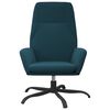 vidaXL Chaise de relaxation Bleu Velours