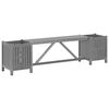 vidaXL Banc de jardin avec 2 jardini&egrave;res 150 cm bois d'acacia gris