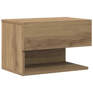 vidaXL Table de chevet murale ch&ecirc;ne artisanal