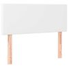 vidaXL Sommier &agrave; lattes de lit avec matelas blanc 120x190cm similicuir