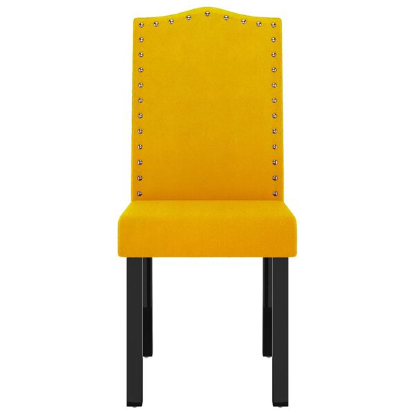 vidaXL Chaises &agrave; manger lot de 2 jaune velours