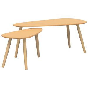 vidaXL Ensemble de tables basses 2 pcs Bois de pin massif Marron