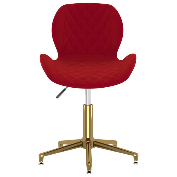 vidaXL Chaise pivotante de salle &agrave; manger Rouge bordeaux Velours