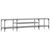 vidaXL Meuble TV sonoma gris 201x35x45 cm bois d'ing&eacute;nierie et fer