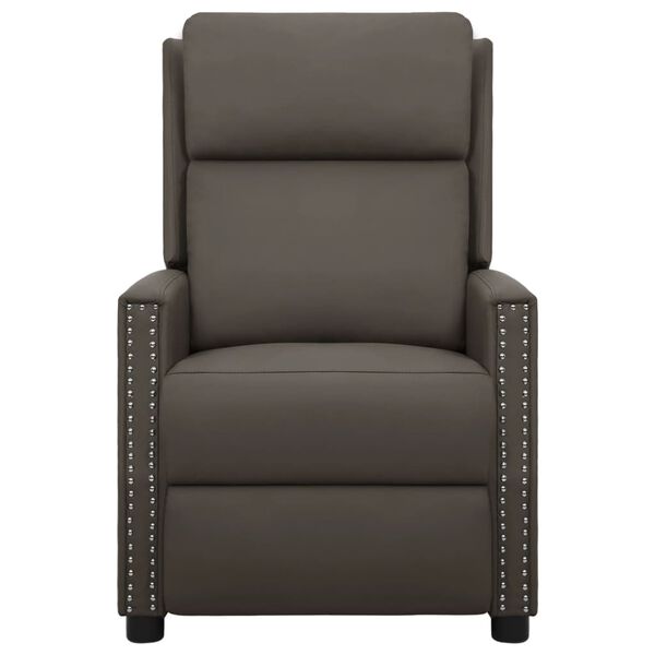 vidaXL Fauteuil de massage Gris Similicuir