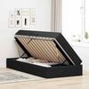 vidaXL Lit avec rangement et matelas Noir 100 x 200 cm Polyester
