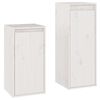 vidaXL Meubles TV 2 pcs Blanc Bois massif de pin