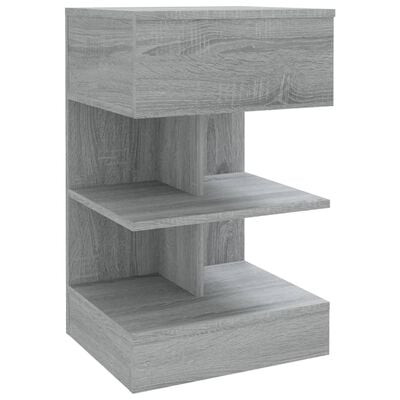 vidaXL Tables de chevet 2 pcs Sonoma gris 40x35x65cm Bois d'ingénierie
