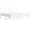 vidaXL Cadre de lit m&eacute;tal sans matelas et pied de lit blanc 120x190 cm
