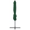vidaXL Parasol de jardin en porte-à-faux avec mât en acier vert