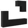 vidaXL Unit&eacute; murale de TV 5 pcs Ch&ecirc;ne noir Bois d'ing&eacute;nierie
