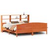 vidaXL Lit biblioth&egrave;que sans matelas cire marron 180x200 cm pin massif
