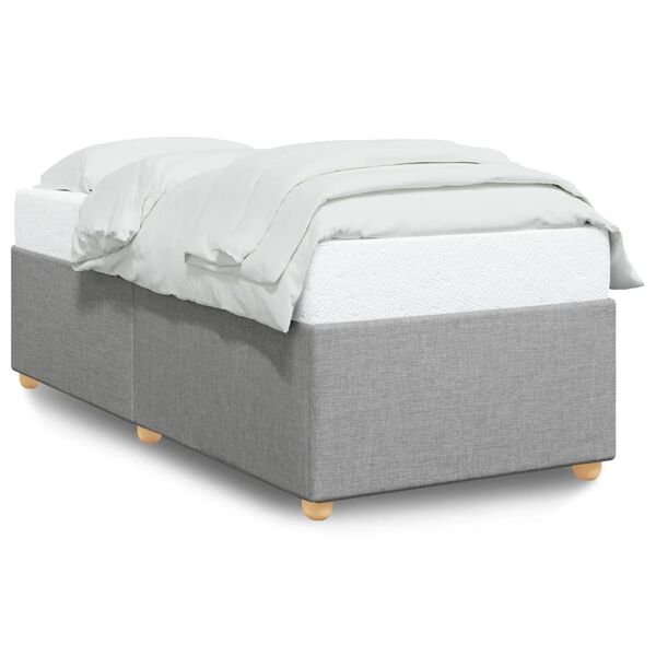 vidaXL Cadre de lit sans matelas gris clair 80x200 cm tissu