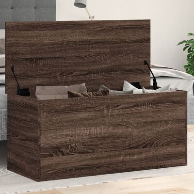 vidaXL Boîte de rangement chêne marron 100x42x46 cm bois d'ingénierie