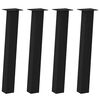 vidaXL Pieds de table console 4 pi&egrave;ces Noir 72 cm Acier