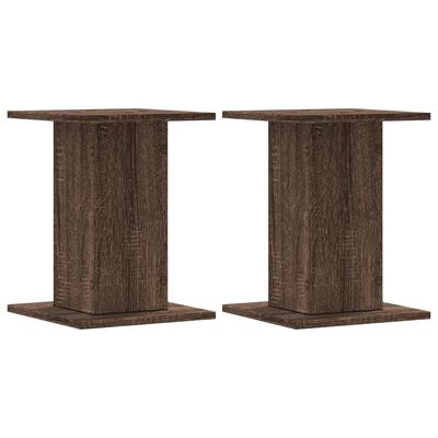 vidaXL Supports de haut-parleurs 2 pcs chêne marron bois d'ingénierie