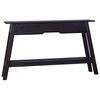 vidaXL Table console Noir 120x30x75 cm Bois d'acajou massif
