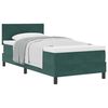 vidaXL Lit &agrave; ressorts avec t&ecirc;te de lit Vert fonc&eacute; 90 x 190 cm Velours