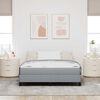 vidaXL Lit &agrave; ressorts avec matelas Gris clair 140 x 190 cm tissu