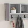 vidaXL Porte-manteau mural avec &eacute;tag&egrave;re Sonoma gris 75 x 16 x 26 cm