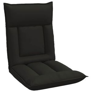 vidaXL Fauteuil de sol ajustable Noir Simili cuir