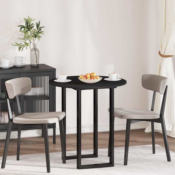 vidaXL Plateau de table Noir 70 x 70 x 1,5 cm Bois d'ing&eacute;nierie