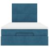 vidaXL Cadre de lit ottoman avec matelas bleu foncé 120x190 cm velours
