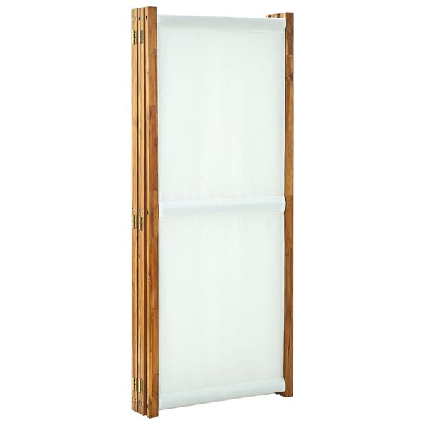 vidaXL Cloison de séparation 5 panneaux Blanc crème 350x170 cm