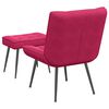 vidaXL Chaise de relaxation avec tabouret Bordeaux Velours