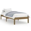 vidaXL Cadre de lit Marron miel Bois de pin massif 90x200 cm