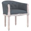 vidaXL Chaise &agrave; manger Gris fonc&eacute; Velours