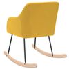 vidaXL Chaise &agrave; bascule Jaune Tissu