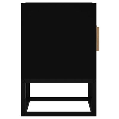 vidaXL Meuble TV noir 105x30x45 cm bois d'ingénierie et fer