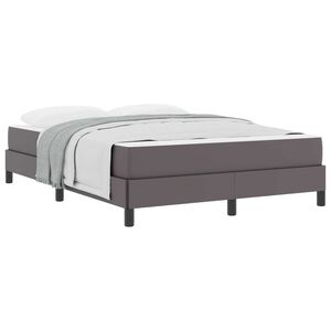 vidaXL Cadre de lit avec matelas Gris 140 x 200 cm tissu